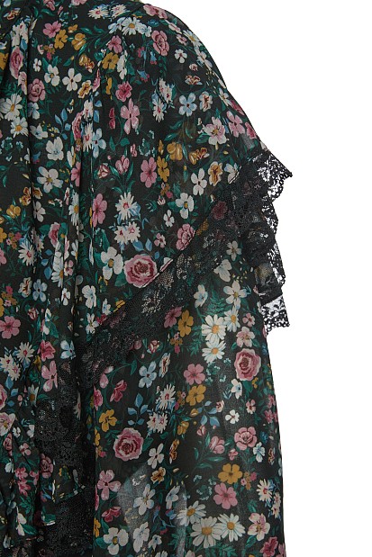 Φόρεμα φλοράλ με βολάν