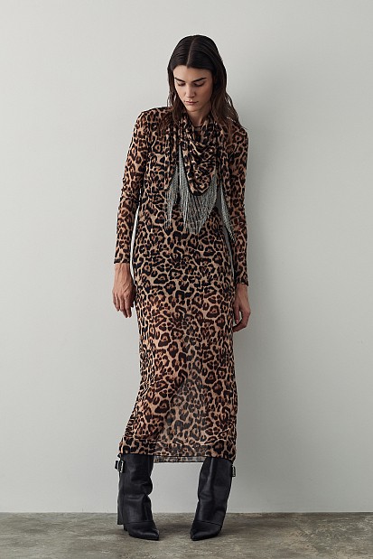 Maxi leopard dress