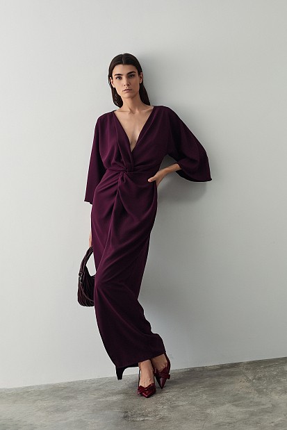 Κρουαζέ φόρεμα με μανίκια 3/4