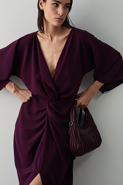 Κρουαζέ φόρεμα με μανίκια 3/4