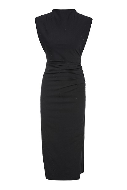 Μίντι εφαρμοστό φόρεμα με στρας