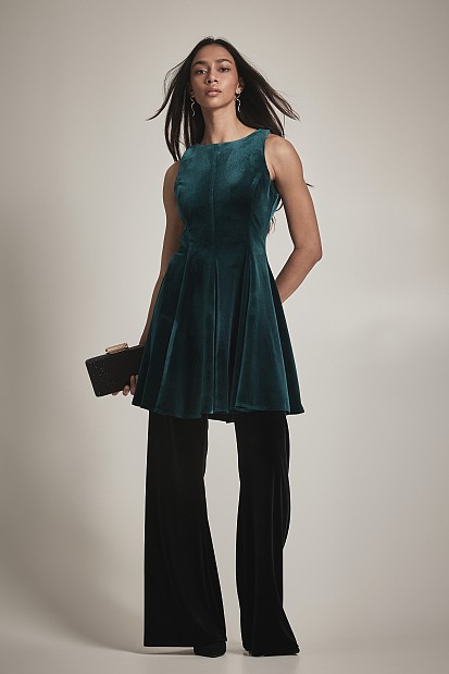 Mini velvet klos dress