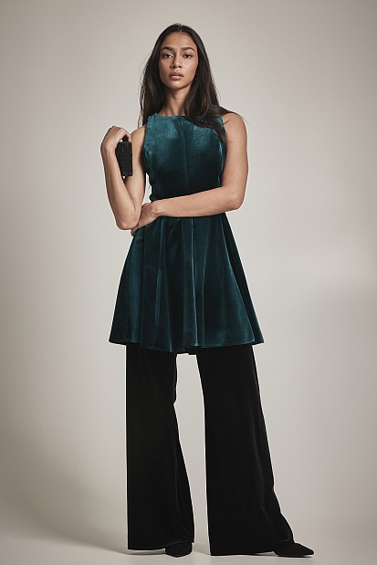 Mini velvet klos dress