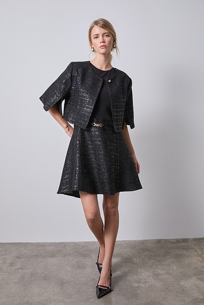 Rochie scurtă cu aspect de tweed
