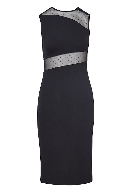 Rochie midi cu transparență și pietricele