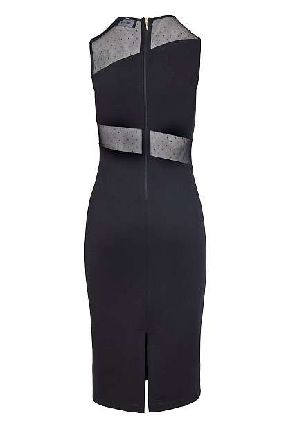 Rochie midi cu transparență și pietricele