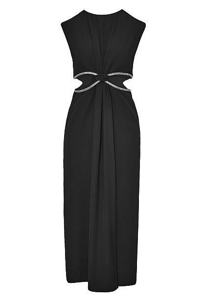 Μάξι cut out φόρεμα με στρας