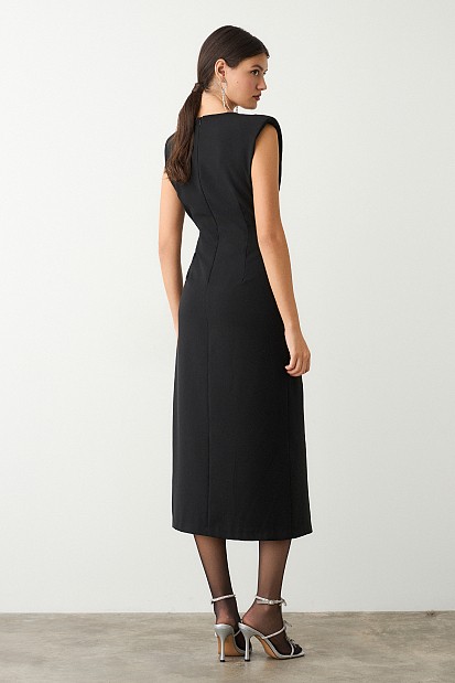 Μάξι cut out φόρεμα με στρας