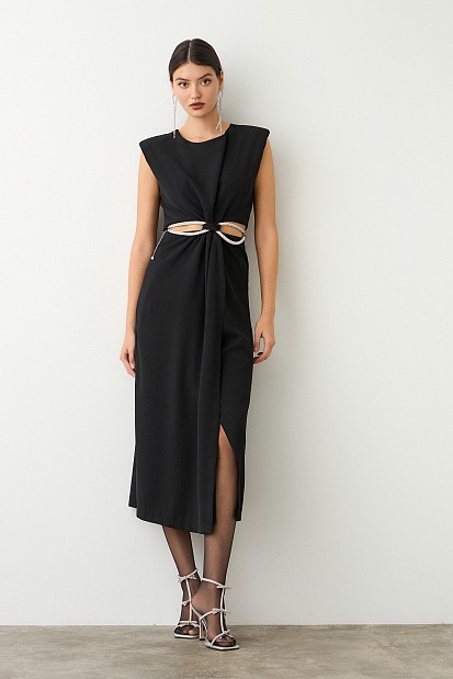 Μάξι cut out φόρεμα με στρας