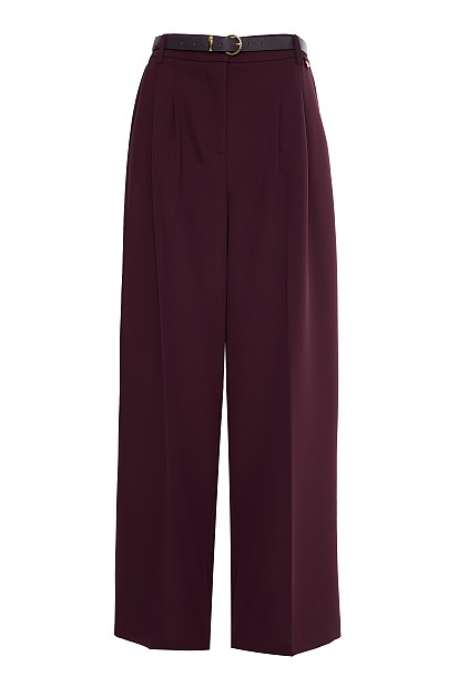 Pants with pleats and elasticated waist