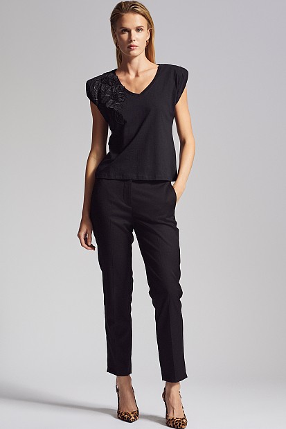 Trousers 3/4 with elastic waist