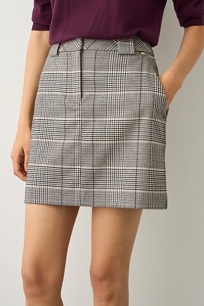 Καρό μίνι φούστα