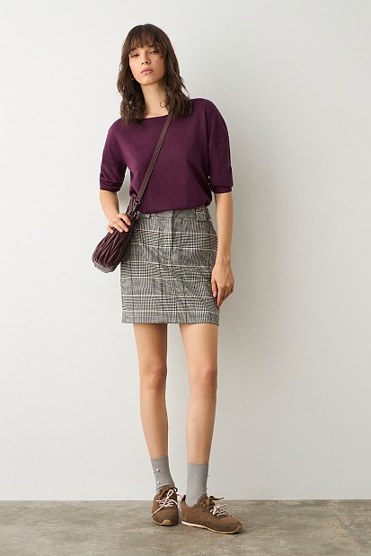 Καρό μίνι φούστα