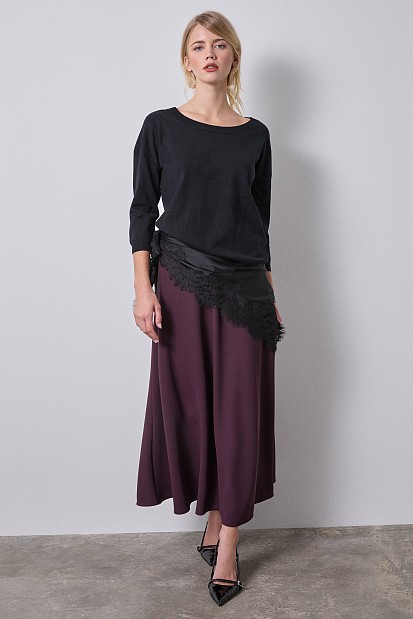 Midi high waisted skirt