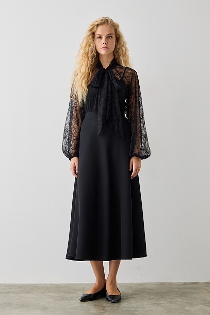 Midi high waisted skirt