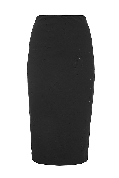 Midi pencil skirt with rhinestones