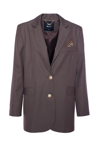 Ριγέ σακάκι με μαντήλι