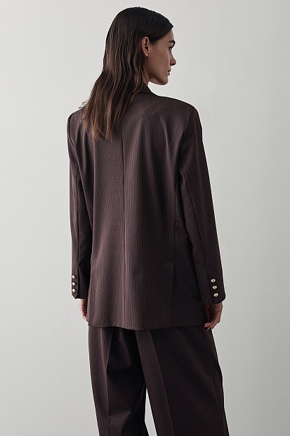 Ριγέ σακάκι με μαντήλι