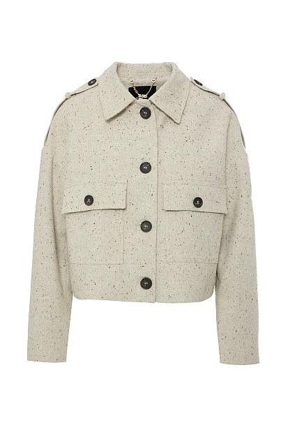 Tweed blazer with rhinestones