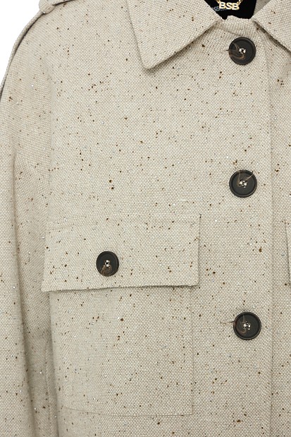 Tweed blazer with rhinestones