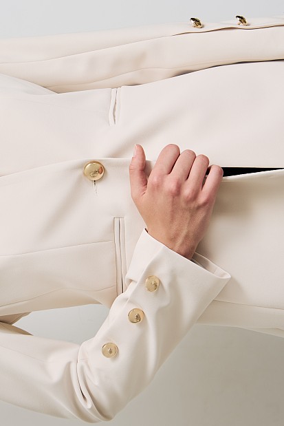 Blazer with gold buttons