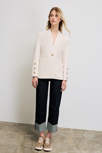 Blazer with gold buttons