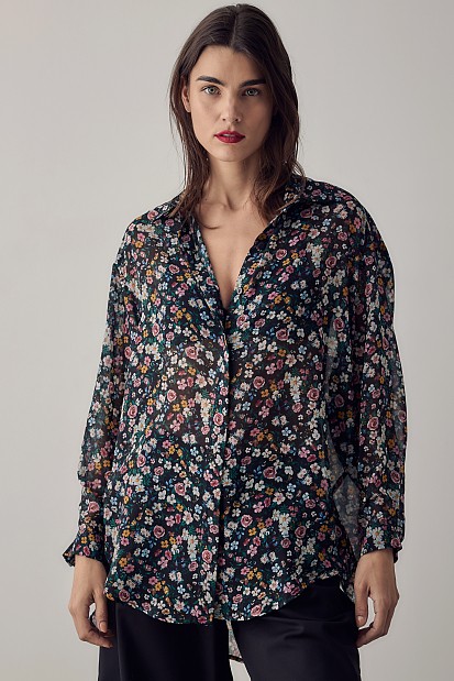 Floral oversized shirt