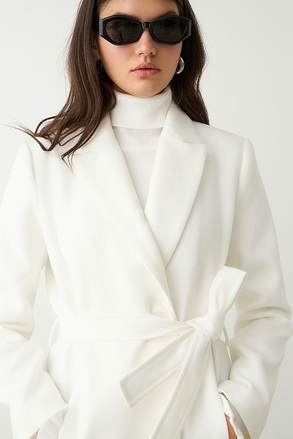 Longline wrap coat