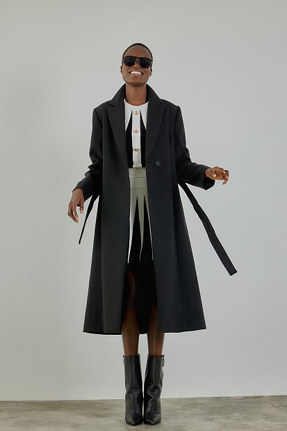 Longline wrap coat