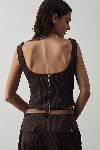 Striped corset top