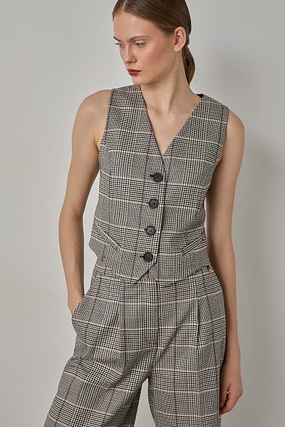 Plaid vest
