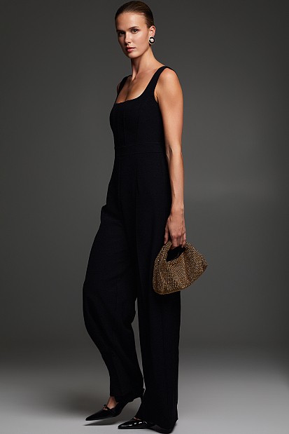 Corset straight-leg jumpsuit