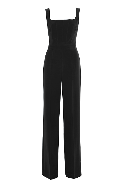 Corset straight-leg jumpsuit