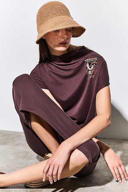 Maxi turtleneck dress