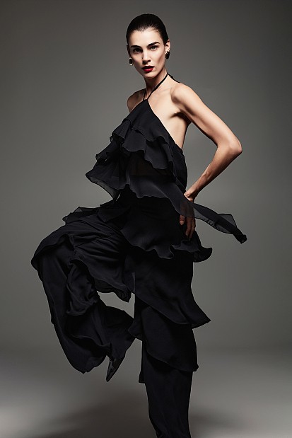 Off-shoulders top with ruffles - Gold label