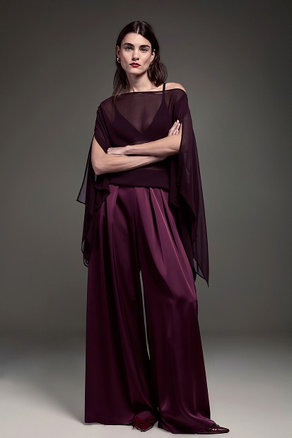 Off-shoulder sheer blouse - Gold label