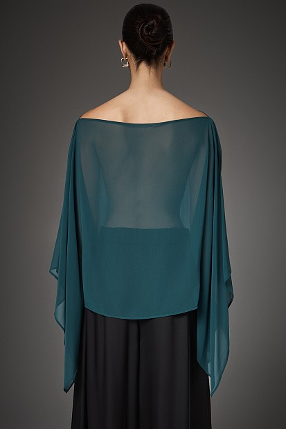 Έξωμη μπλούζα με διαφάνεια - Gold label