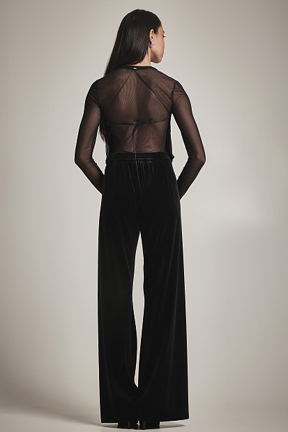 Backless top with rhinestones - Gold label