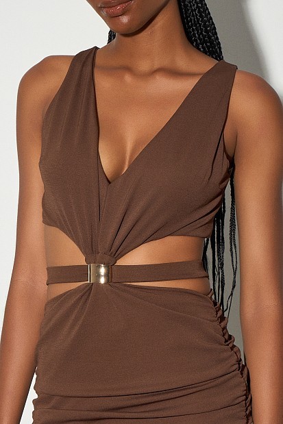 Μίνι cut out φόρεμα - Gold label