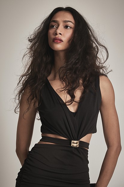 Μίνι cut out φόρεμα - Gold label