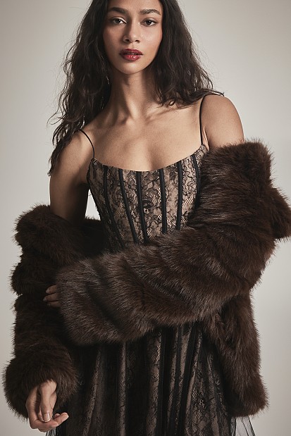 Μίνι φόρεμα με δαντέλα - Gold label