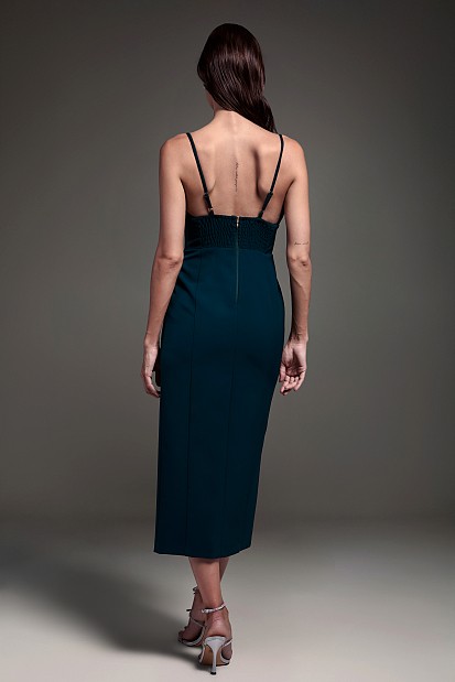 Μίντι φόρεμα με σκίσιμο - Gold label