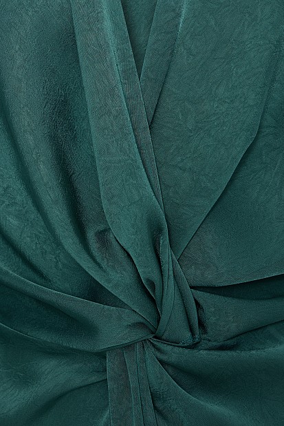 Maxi wrap satin dress - Gold label