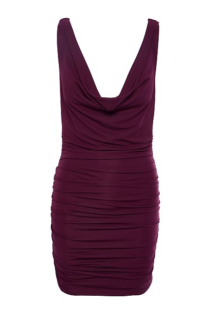 Mini backless draped dress - Gold label