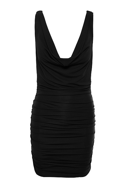 Mini backless draped dress - Gold label