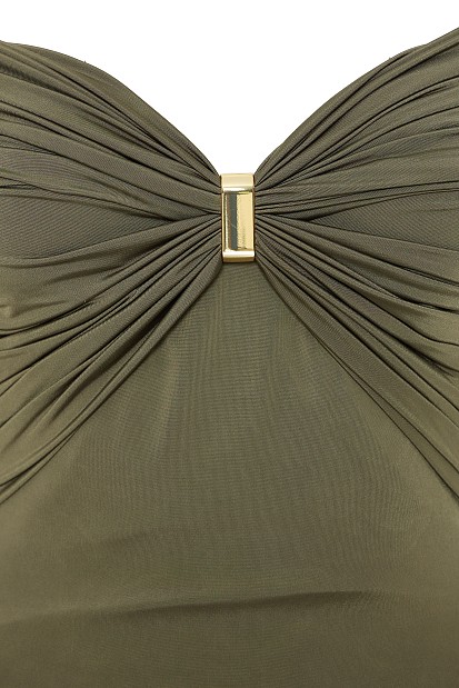 Μίντι έξωμο φόρεμα - Gold label