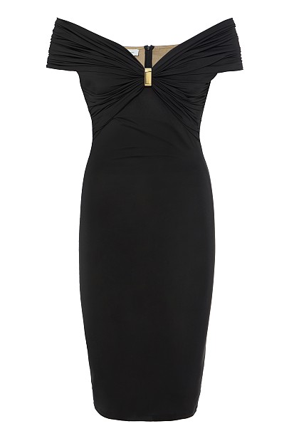 Midi off-shoulders dress - Gold label