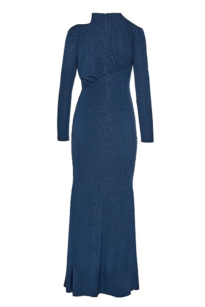 Maxi cut out dress with lurex - Gold label