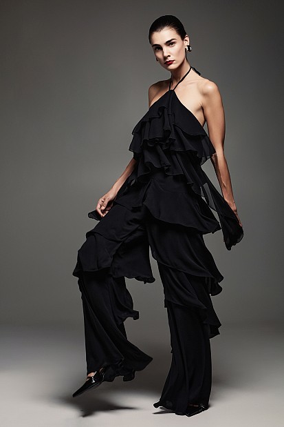 Pants with ruffles - Gold label