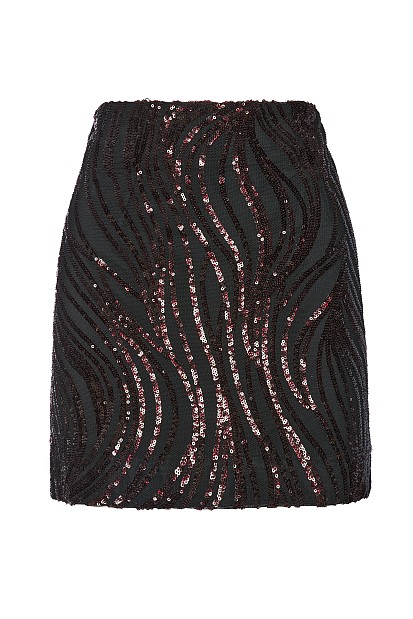 Mini sequined skirt - Gold label